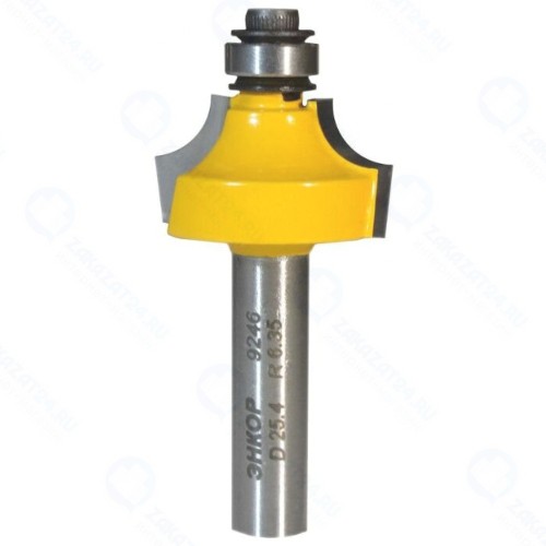 Фреза по дереву Энкор ф25,4х13 мм R6,3 мм, хвостовик 8 мм (9246)