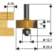 Фреза по дереву Энкор ф25,4х13 мм, хвостовик 8 мм (9300)