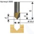 Фреза по дереву Энкор ф25,4 мм V-образная, 90 градусов, хвостовик 12 мм (9305)