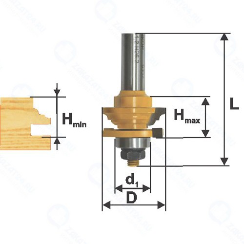 Фреза по дереву Энкор ф41,3х23,4 мм, хвостовик 12 мм (9335)