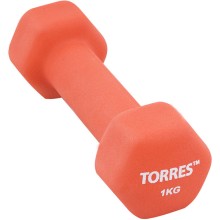 Гантель Torres 1 кг, красная (PL55011) Гантель Torres 1 кг, красная (PL55011)