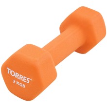 Гантель Torres 2 кг, оранжевая (PL55012) Гантель Torres 2 кг, оранжевая (PL55012)