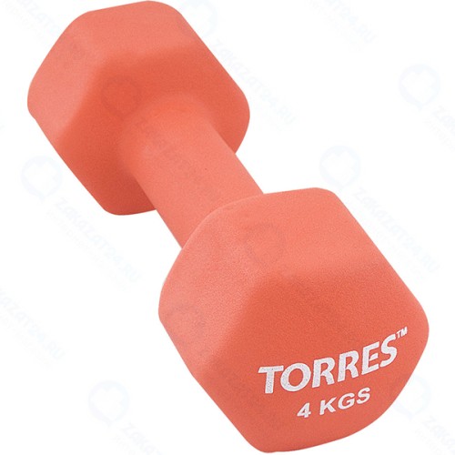 Гантель Torres 4 кг, красная (PL55014)