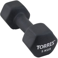 Гантель Torres 5 кг, черная (PL55015) Гантель Torres 5 кг, черная (PL55015)