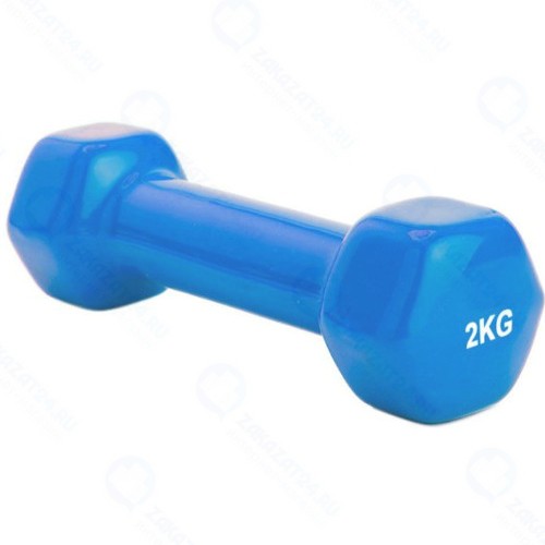 Гантель Bradex SF 0162, обрезиненная, 2 кг, синяя