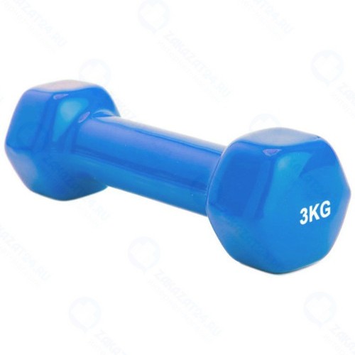 Гантель Bradex SF 0164 обрезиненная, 3 кг, синяя