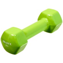Гантель Bradex SF 0535 обрезиненная, 2 кг, салатовая