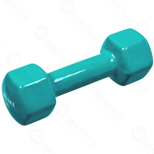 Гантель Bradex SF 0536 обрезиненная, 3 кг, голубая