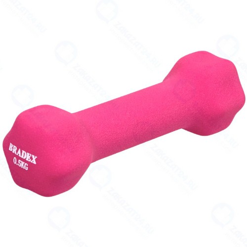 Гантель Bradex SF 0539 неопреновая, 0,5 кг, розовая