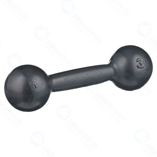 Гантель ТИТАН литая, 3 кг