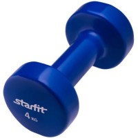 Гантель STARFIT DB-101, 4 кг, винил, темно-синяя (УТ-00007047)