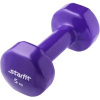 Гантель STARFIT DB-101, 5 кг, винил, фиолетовая (УТ-00007057)