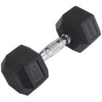 Гантель STARFIT DB-301, 10 кг, обрезиненная, черная (УТ-00007103)