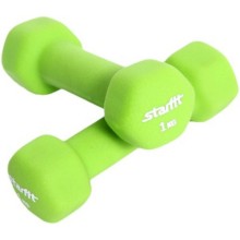 Набор гантелей STARFIT DB-201, 2 шт х 1 кг, неопрен, салатовый (УТ-00019079) Набор гантелей STARFIT DB-201, 2 шт х 1 кг, неопрен, салатовый (УТ-00019079)