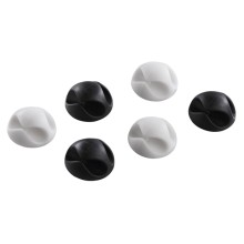 Зажимы для кабеля Hama 6 шт Black/White (00176764)