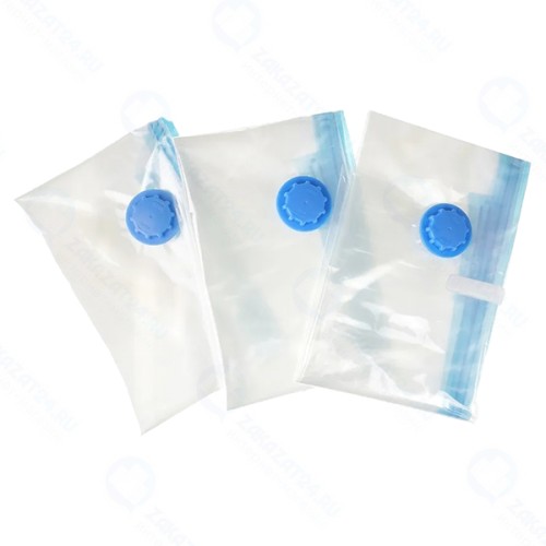 Комплект вакуумных пакетов PROTECT с клапаном, 50x60 см, прозрачные, 3 шт (10212)