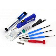 Набор для пайки Rexant паяльник 8 Вт, оловоотсос, подставка, припой, отвертка, инструмент для монтажа (12-0167) Набор для пайки Rexant паяльник 8 Вт, оловоотсос, подставка, припой, отвертка, инструмент для монтажа (12-0167)