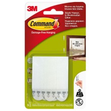 Застежки самоклеящиеся 3M Command: для картин, средние, белые, 4 пары х 2 упаковки (17201-2)