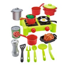 Игровой набор ECOIFFIER 100% Chef: Плита с продуктами, 21 предмет (2649)