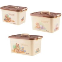 Набор ящиков для хранения игрушек ПОЛИМЕРБЫТ Polly, 6,5/10/15 л (4381120)