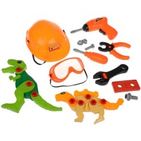 Набор игрушечных инструментов Наша Игрушка с конструктором-скруткой, 13 предметов (C206-6)