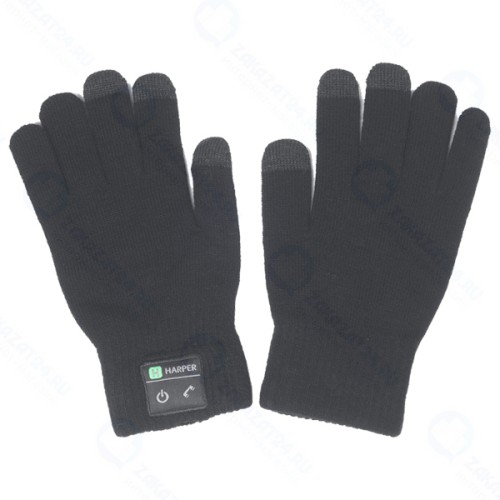 Перчатки со встроенной  гарнитурой Harper HB-502 Black