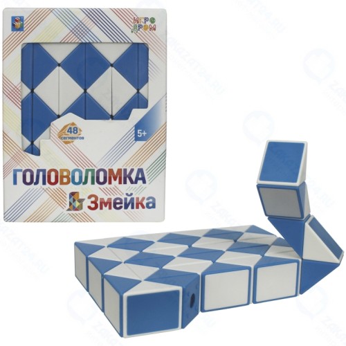 Головоломка 1TOY Змейка, большая, 48 сегментов (Т14218)
