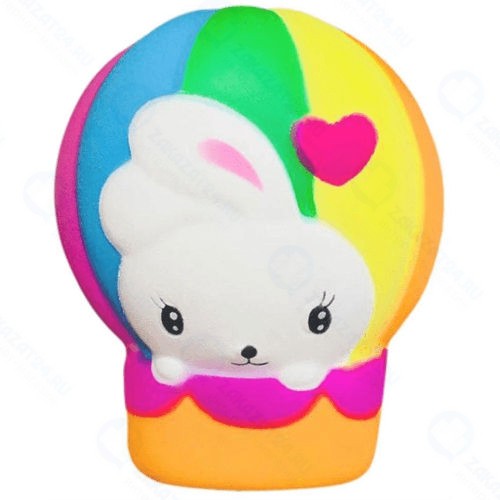 Игрушка-антистресс 1TOY Мммняшка Squishy: Зайчик на воздушном шаре (Т14692)