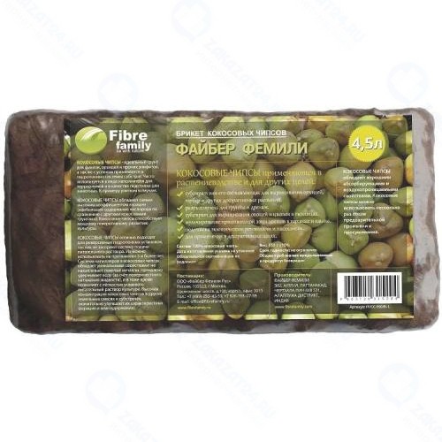 Субстрат FIBRE-FAMILY Кокосовые чипсы в брикетах, 4,5 л (FF/CC550/B-L)