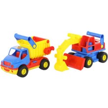 Детский игровой набор Wader Самосвал + экскаватор, колёсный, в коробке (40855_PLS)