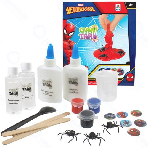 Игровой набор 1TOY Слайм тайм: Человек-паук, большая упаковка (Т14293)