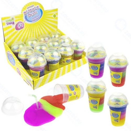 Детский игровой набор 1TOY Т17138 Слайм Тайм слайм Bubble gum 3-х цветный