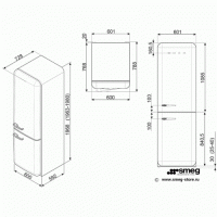 Холодильник Smeg FAB28RCR3