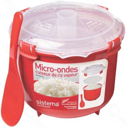 Рисоварка Sistema Microwave Rise Steamer, 2,6 л Red (1110)