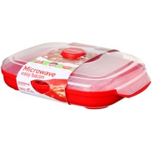 Контейнер для продуктов Sistema Microwave Easy Bacon 950 мл Red (1143)