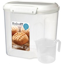 Контейнер с мерным стаканом Sistema Bake-It, 2,4 л White (1240)