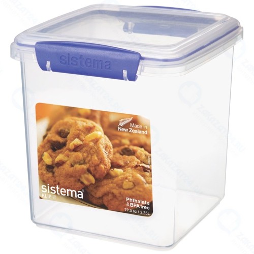 Контейнер для печенья Sistema Klip It Cookie Tub, 2,35 л Blue (1334)