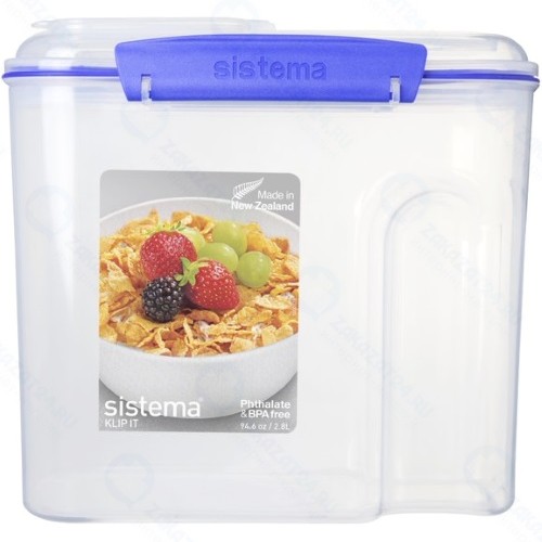 Контейнер для сыпучих продуктов Sistema Klip It, 2,8 л Blue (1430)