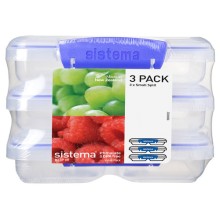 Набор контейнеров для продуктов Sistema Klip It 350 мл, 3 шт (1513)