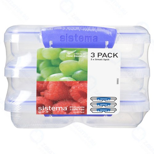 Набор контейнеров для продуктов Sistema Klip It, 350 мл, 3 шт (1513)