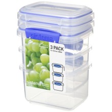 Набор контейнеров Sistema Klip It 3 Pack, 400 мл Blue (1543)