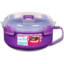 Чаша для приготовления завтрака в СВЧ Sistema Microwave, 850 мл, фиолетовая (21112)