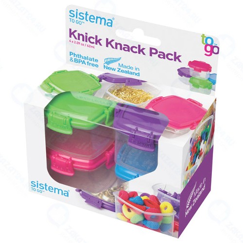 Набор контейнеров для продуктов Sistema To-Go, 62 мл, 4 шт (21127)