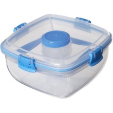 Контейнер для салата с разделителями и приборами Sistema To-Go Salad, 1,1 л Blue (21356) Контейнер для салата с разделителями и приборами Sistema To-Go Salad, 1,1 л Blue (21356)