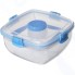 Контейнер для салата с разделителями и приборами Sistema To-Go Salad, 1,1 л Blue (21356)