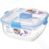 Контейнер для салата с разделителями и приборами Sistema To-Go Salad, 1,1 л Blue (21356)