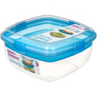 Контейнер для салата и сэндвичей Sistema TO GO, 1,63 л, синий (21358)