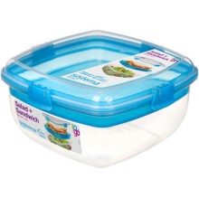 Контейнер для салата и сэндвичей Sistema TO GO, 1,63 л, синий (21358)