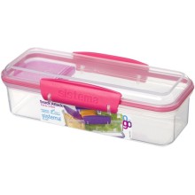 Контейнер с разделителем Sistema To-Go Snack Attack, 410 мл Red (21479) Контейнер с разделителем Sistema To-Go Snack Attack, 410 мл Red (21479)