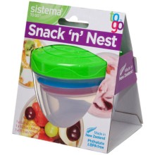 Набор контейнеров Sistema TO-GO, 3 шт, зеленый (21483) Набор контейнеров Sistema TO-GO, 3 шт, зеленый (21483)